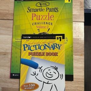 Pictionary and Smartie Pants Puzzle Books